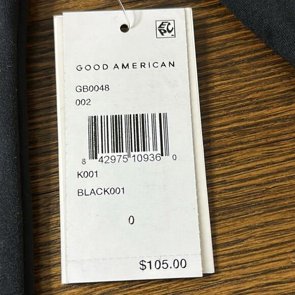 NWT Good American Black Long Sleeve Bodysuit - Size 0/XS - Picture 4 of 12